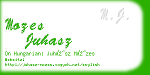 mozes juhasz business card